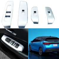 Right Hand Drive Interior Window Switch Button Panel Cover Sticker Styling ABS Accessories 4p/set For Nissan Note E13 2021 2022