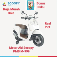Motor Aki Scoopy Pmb M999 Mainan Anak Motoran Aki Scoopy Motor Aki Anak Pmb - Putih