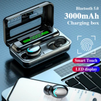 F9 TWS Fone Bluetooth Headphones with Mic Earbuds 3000Mah Charger Box Wireless Earphones LED Display Wireless Bluetooth Headset