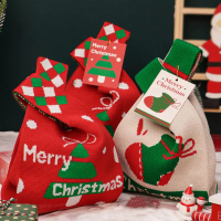 [Knitted Bag Natal] Tas Tangan Rajut Natal Merry Xmas, Knit Knot Bag Chistmas, Christmas Knitted Min