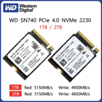 Western Digital WD SN740 2TB 1TB M.2 2230 NVMe SSD PCIe Gen 4x4 SSD for Microsoft Surface ProX Surface Laptop 3 Steam Deck