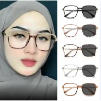 Kacamata Photocromic Anti Radiasi untuk Wanita dan Pria Lensa yang Dapat Diganti Persegi Panjang