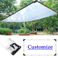 Outdoor Transparent Tarpaulin 0.1/0.14/0.16mm PE Rainproof Garden Plant Rain Cover Gazebo Pergola Canopy Window Windproof Awning