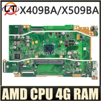 X409BA Mainboard For ASUS X509BA D409BA M409BA D509BA M509BA Laptop Motherboard AMD CPU 4GB/RAM UMA