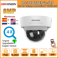 Hikvision 8MP IP Camera 4K Poe Security DS-2CD2783G2-IZS AcuSense 4X Zoom 2.8–12mm Motorized Varifocal CCTV Surveillance Video
