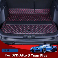 For BYD Atto 3 Yuan Plus 2022 Accessories Car Trunk Mat Leather Single Bottom Protection Cover Carpet Interior Liner Pad