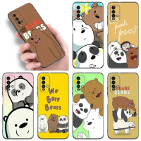 We B-bare Bears Black Phone Case For Xiaomi Redmi 11 Prime 11A 12C 13C A1 A2 + A3 12 4G 10 13R 5G 9A 10A 9C 10C 9i 12R Note 9T