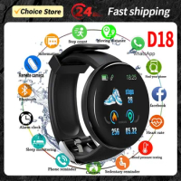 D18 Smart Watch Waterproof Women Heart Rate Monitor Fitness Tracker Watch Men Blood Pressure Smartwatch Sport For Android IOS