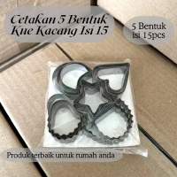 Cetakan 5 Bentuk Kue Kacang Kue Kering Putri Salju Isi 15pcs Produk Terbaik untuk Rumah Anda