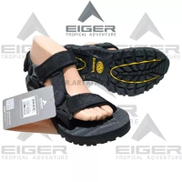 Eiger Sandal Eiger1994 Gunung Adventur Pria Kekinian Outdoor Full Black Kualitas Bagus Lem Rapih & K