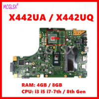 X442UA Motherboard For Asus X442UQR X442UN X442UNR X442UF X442UR X442URR A480U X442UAR Mainboard i3 i5 i7-7th/8th CPU 4G/8G-RAM