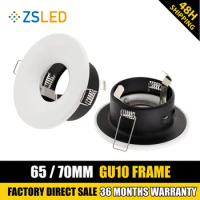 Black White Round Recessed LED Ceiling Light Frame MR16 GU10 Bulb Fixture Downlight Holder GU10 Spot Light Fitting For Housing