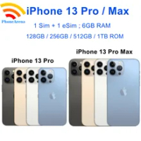 95% New Original Apple iPhone 13 Pro 128GB 256GB 512GB 1TB ROM Genuine OLED 12MP Face ID Unlocked 5G Cellphone iPhone13 Pro Max