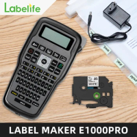 Portable Engineering Label Maker E1000PRO with FX231 Label Tape Compatible for Brother P-touch Printer tze-fx231 tze-231 ahs-231