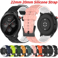22mm 20mm Silicone Watch Band For Amazfit GTR 47mm/2/2e/Stratos 3 Bracelet For Amazfit GTR4 3pro for Huawei Watch GT 4 3 2 Strap