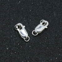 s925純銀鮑魚扣彈簧扣 項鏈尾鏈扣頭扣子diy手鏈耳環飾品配件材料
