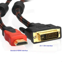 FULCLOUD DVI to HDMI line 1.5m 3m 5m 10m High definition HDMI to DVI Interturn line Apply to Laptop TV display connection line