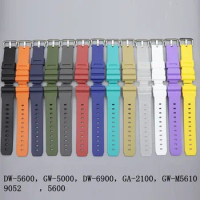 16MM Silicone Watchband Strap DW5600/DW6900/ga2100/LS-5600/GW-M5610/G-5600/GW-B5600/GLX-5600/GB-5600 Watch Band DW-5600 Bracelet