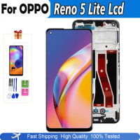 6.43'' Original LCD For OPPO Reno5 Lite LCD Display Touch Screen For OPPO Reno 5 Lite Display CPH2205 Digitizer Assembly Repair