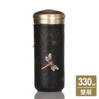 【乾唐軒活瓷 】蜻投意合隨身杯 / 大 / 雙層 / 描金+彩繪 / 3色 (330ml)