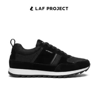LAF Project - Sepatu Sneakers Casual Pria Hitam Putih Keren Kasual - Lynx 42 Hitam