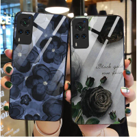 Sarung Telefon Kaca Silikon, untuk VIVO X60 / X60 Pro / X50 / X50 Pro / X27 PRO, Sarung Pelindung Te