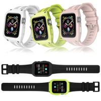 For Apple Watch Band Band Case Watchband for iWatch 4 5 Bracelet Replaceable Accessories 44mm 40mm Silicone Strap 42mm 38mm
