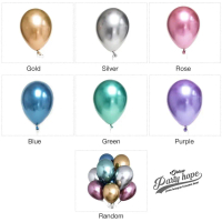 balon chrome isi 50 12 inch / Balon Latex Metalik Chrome / Metalic Balon Chrome / balon dekorasi men