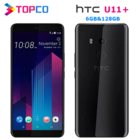 HTC U11+ U11 Plus 128GB Original Unlocked GSM 3G&amp;4G Android Mobile Phone Octa Core 6.0" 12MP&amp;8MP 6GB&amp;128GB Fingerprint NFC