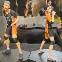 Anime Cartoon Original DXF Haikyuu!! tanaka ryunosuke nishinoya yuu Volleyball 14CM PVC Action Figure Collectible Toy