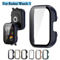 Case For Redmi Watch 3 PC Hard Case Cover With Tempered Glass Screen Protector Watch Protective Coverage