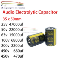 25v 47000uf 50v22000uf 63v 15000uf 100v6800uf 200v2200uf 450v470uf 450v680uf Audio Electrolytic Capacitor For Hifi Amplifier Low