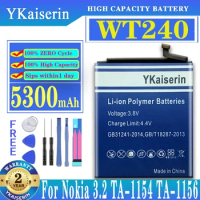 YKaiserin Battery For Nokia 3.2 TA-1156 TA-1159 TA-1164 5300mAh WT240 WT 240 Mobile Phone + Gift Tools