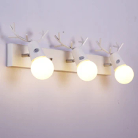 Creative deer Led Mirror Lamp Modern Wall Light Bathroom Bathroom Cabinet Lights Dressing room Mirror Lamp chldren Lighting