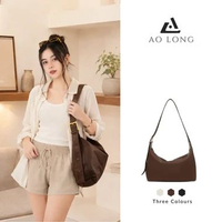 AOLONG Aresha 8973#Tas Selempang Wanita Bahan Parasut Premium Muat Dompet panjang Hp SL.434 Cream