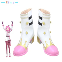 Ootori Emu Cosplay Shoes Game Project Sekai Colorful Stage PU Leather Shoes Halloween Party Boots Custom Made