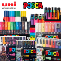 Uni 12pcs Posca Paint Markers,PC 1M 12C Extra Fine Posca Markers with Extra  Fine Tips, Posca Marker Set of Acrylic Paint Pens