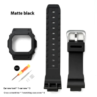 Dây đeo cao su SDSXRubber + hộp bảo vệ cho Casio G-shock DW-5600 5610 GW-M5610 GW-B5600 dây đeo thay