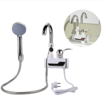 Kitchen Water Heater Cold Heating Faucet Instantaneous Water Heater Tap Instant Hot Water Faucet Heater with Shower Head