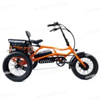 48V 750w/500W 20" Fat Tire LCD Display Tricycles 3 Wheel Electric Adults Cargo Tricycles Electric Bicycle High Speed