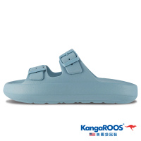 【KangaROOS】女鞋 PUFFS 泡芙柔底拖鞋 拖鞋 涼鞋(藍-KW32256)