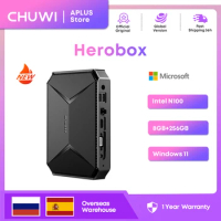 CHUWI Herobox Intel N100 Game Mini PC Minipc Gaming Gamer Windows 11 8GB RAM 256GB SSD 2.4G/5G WiFi 6 Desktop Computer
