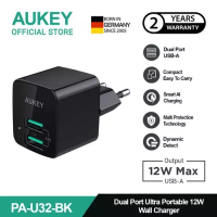 Aukey AUKEY Charger Dual Port USB A 12W PA-U32-BK