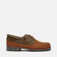 【Timberland 官方旗艦】男款棕色Timberland R Authentic手工縫製三孔帆船鞋(A6DXWEM5)