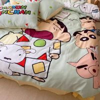 ชุดเครื่องนอนการ์ตูน Merdeka Shin-chan ผ้าคอตตอน 100% 3in1 Super Single และ 4in1 ชุดเครื่องนอนเด็ก