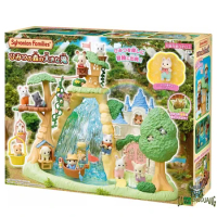Japanese Sylvanian Families Dollhouse Secret Forest Mysterious Falls Adventure Boys And Girls Playing House Toys Simulation Doll