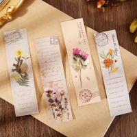 30pcs Flower Bookmark Plant Floral Reading Books Clip Holder Stationery Gift Creative Pagination Marks Page Sign School Supplies