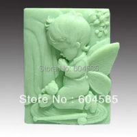 3.3" elfin Boy Pray 50251 Craft Art Silicone Soap mold Craft Molds DIY