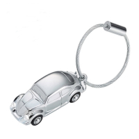 德國TROIKA福斯金龜車LED燈手電筒鑰匙圈吊飾KR16-40/CH(Volkswagen聯名授權正品Beetle)