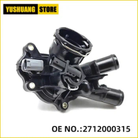 Engine Coolant Thermostat with Housing for Mercedes Benz C250 SLK250 W204 OEM# A2712000215 2712000315